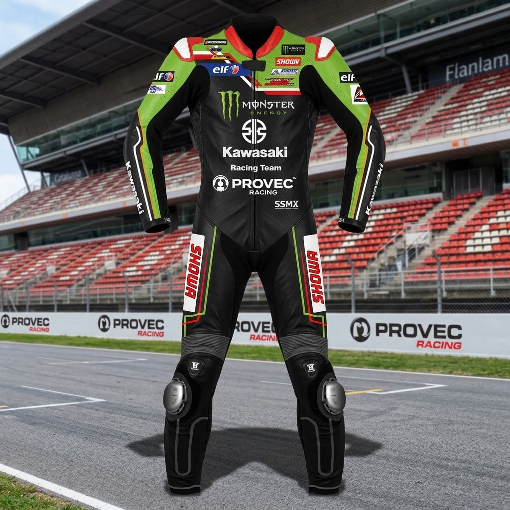 Kawasaki Racing Team Leather Suit | Kawasaki Ninja Racing Suit | SBK Replica