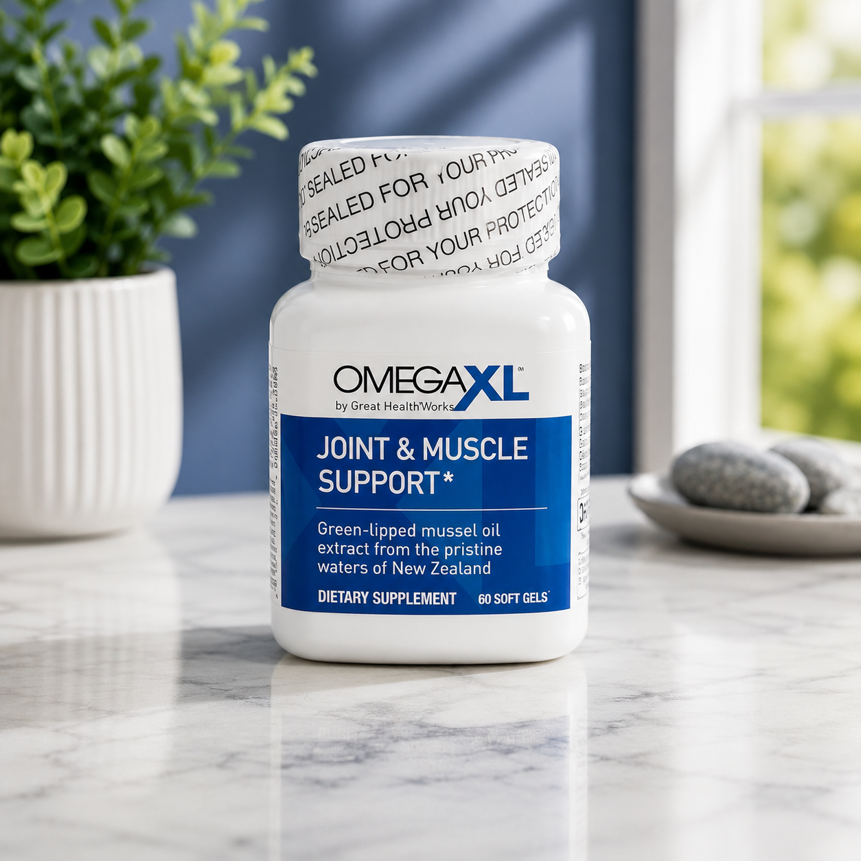 Omega XL 60 Soft Gels Great Health Works Joint Pain Relief Exp 2/2028