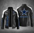 Dallas Cowboys Black Leather Jacket – Premium NFL Fan Faux Leather Biker Jacket