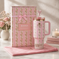 New Stanley x Love Shack Fancy Tumbler 20oz Rosa Beaux Pink Holiday Quencher