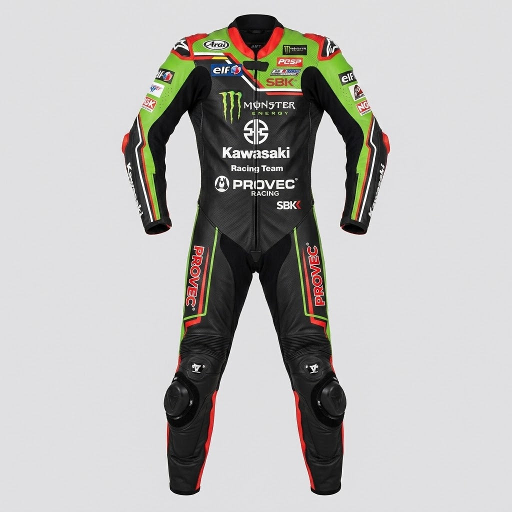 Kawasaki Racing Team Leather Suit | Kawasaki Ninja Racing Suit | SBK Replica