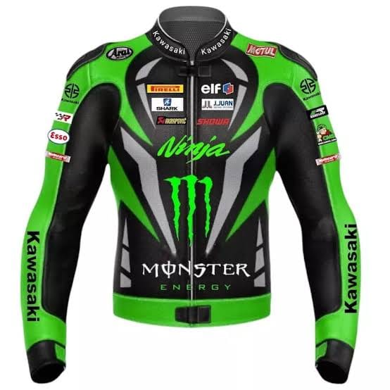 Kawasaki Ninja Monster Energy Leather Racing Jacket