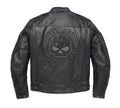 Harley-Davidson Men's Willie G Skull Embossed Genuine Black Leather Jacket