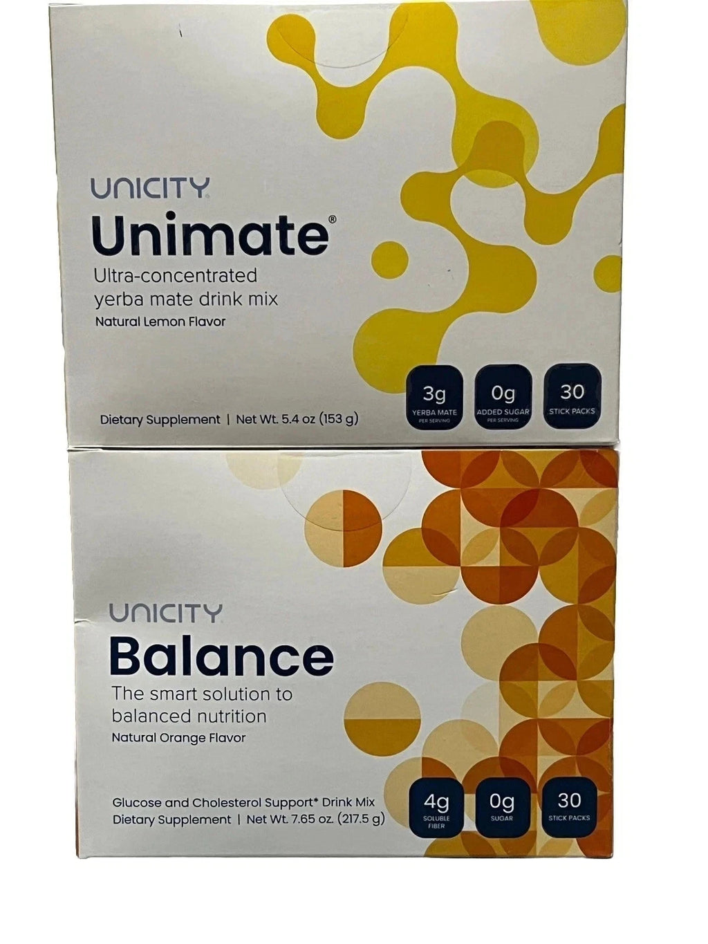 Combo-Unicity Unimate LEMON and Unicity Balance Natural Orange FREE SHIPP