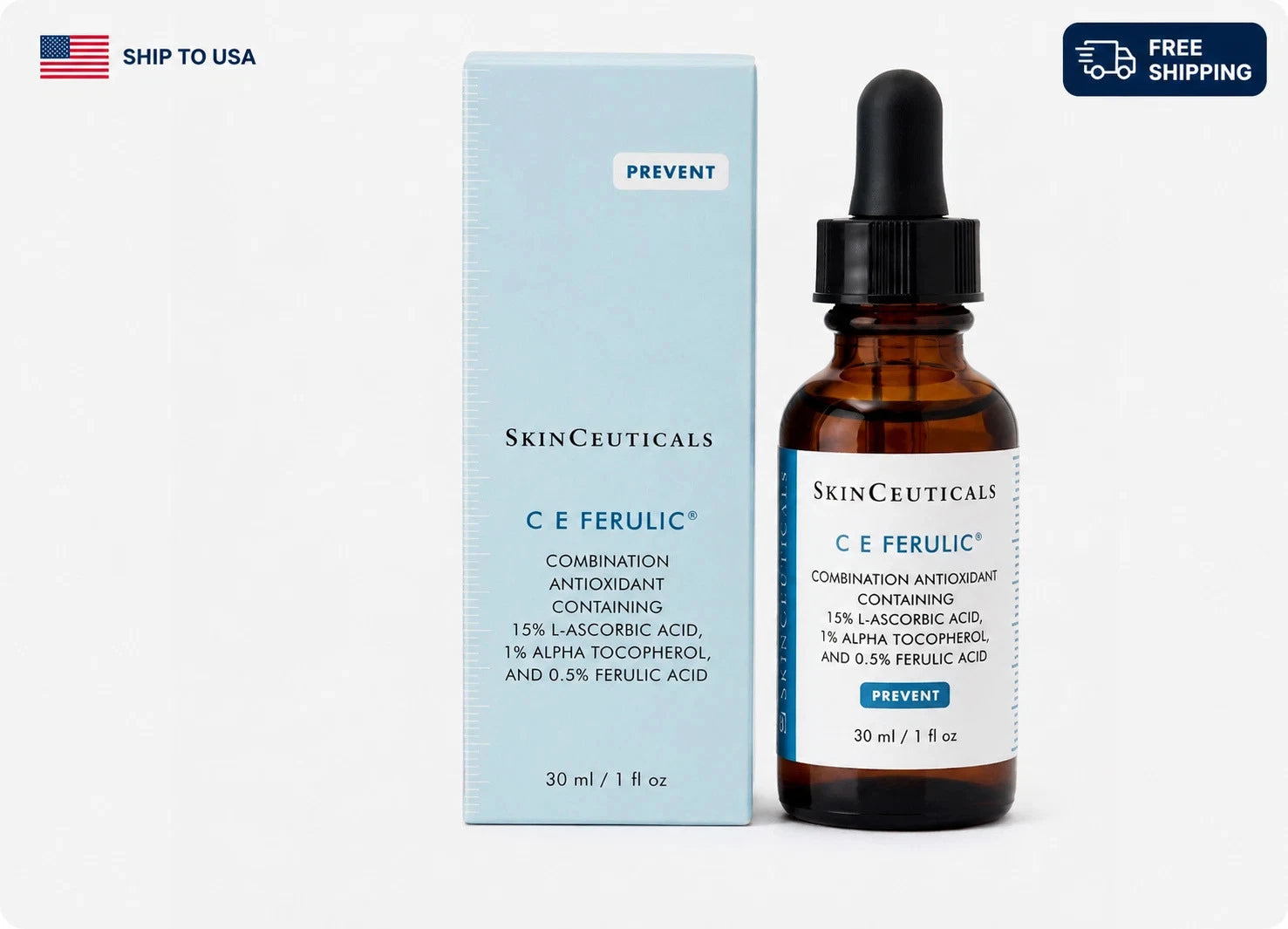 SkinCeuticals C E Ferulic 15% L-Ascorbic Acid Serum 1fl oz/ 30ml New