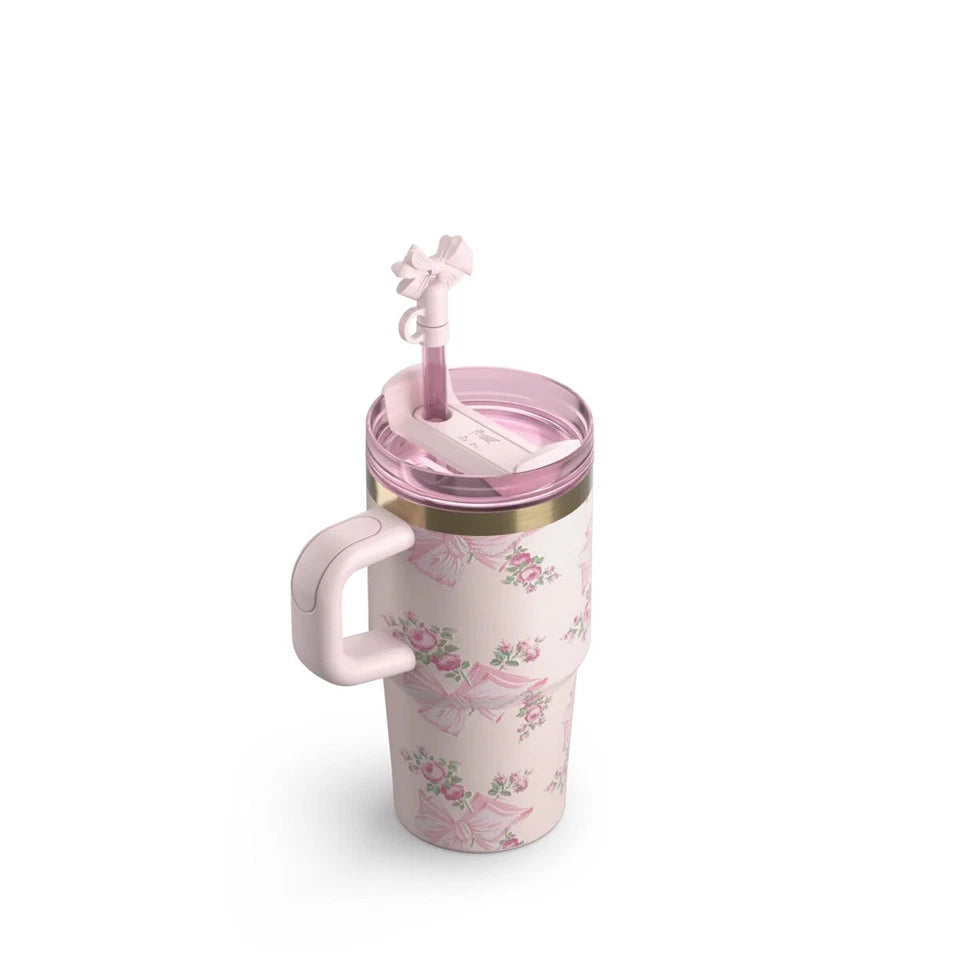 New Stanley x Love Shack Fancy Tumbler 20oz Rosa Beaux Pink Holiday Quencher