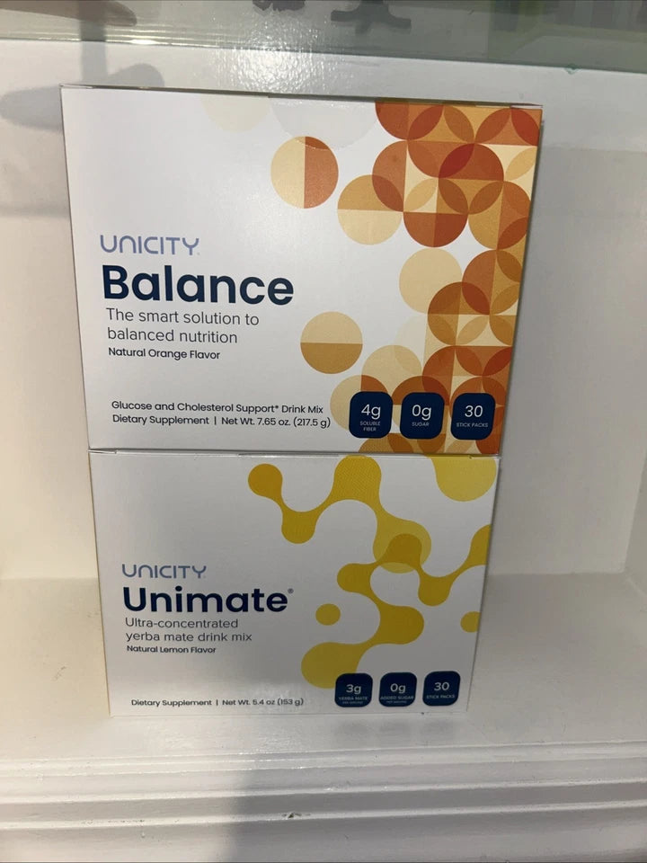 Combo-Unicity Unimate LEMON and Unicity Balance Natural Orange FREE SHIPP